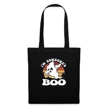 Lustiges Halloween Ghost Shirt - I'm Someone's Boo - Stoffbeutel - Schwarz - Vorne
