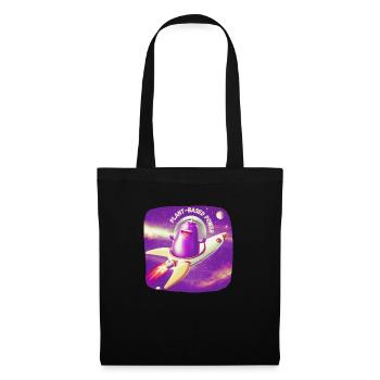 Aubergine astronaut in space plant based power - Tote Bag - black - Front