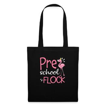 Troupeau préscolaire Flamingo Retour à l’école - Sac en tissu - noir - Devant