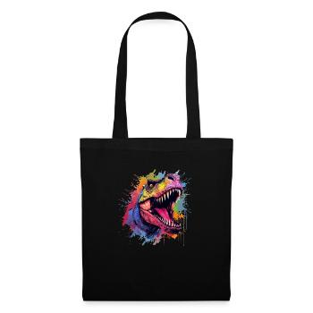 T-Rex Dinosaur Dino Design pour Hommes et Femmes - Sac en tissu - noir - Devant