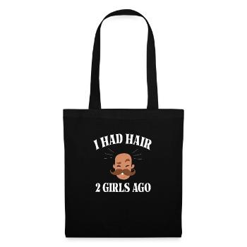 i had hair 2 Girls ago funny dad bald head - Sac en tissu - noir - Devant