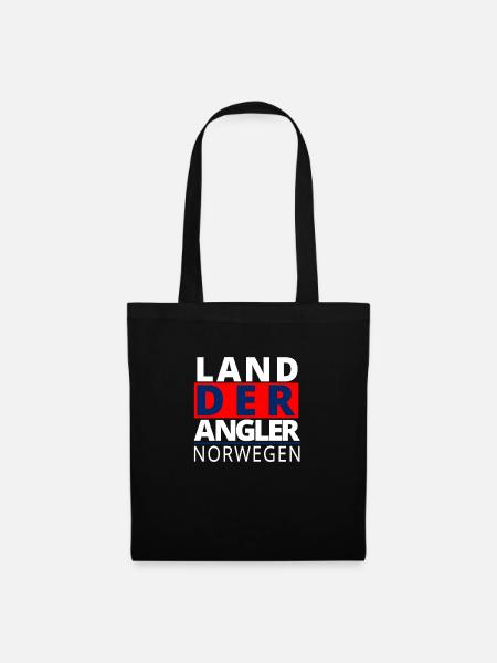Land der Angler - Norwegen - Stoffbeutel - Schwarz