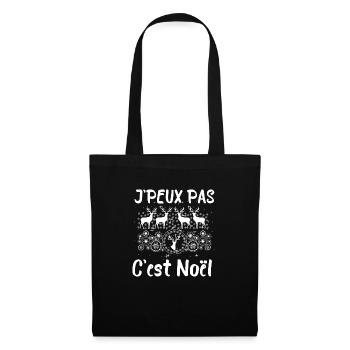 Je peux pas c est Noël - Sac en tissu - noir - Devant