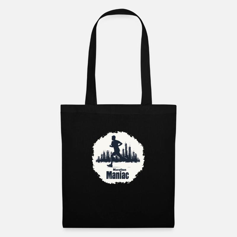 Cityscape Marathon Runner - Tote Bag - black