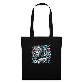 Léopard Street art - Sac en tissu - noir - Devant