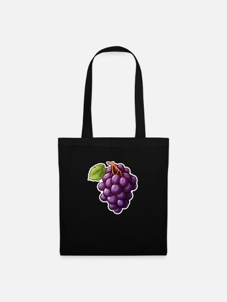 Weinreben dunkel - Stoffbeutel - Schwarz