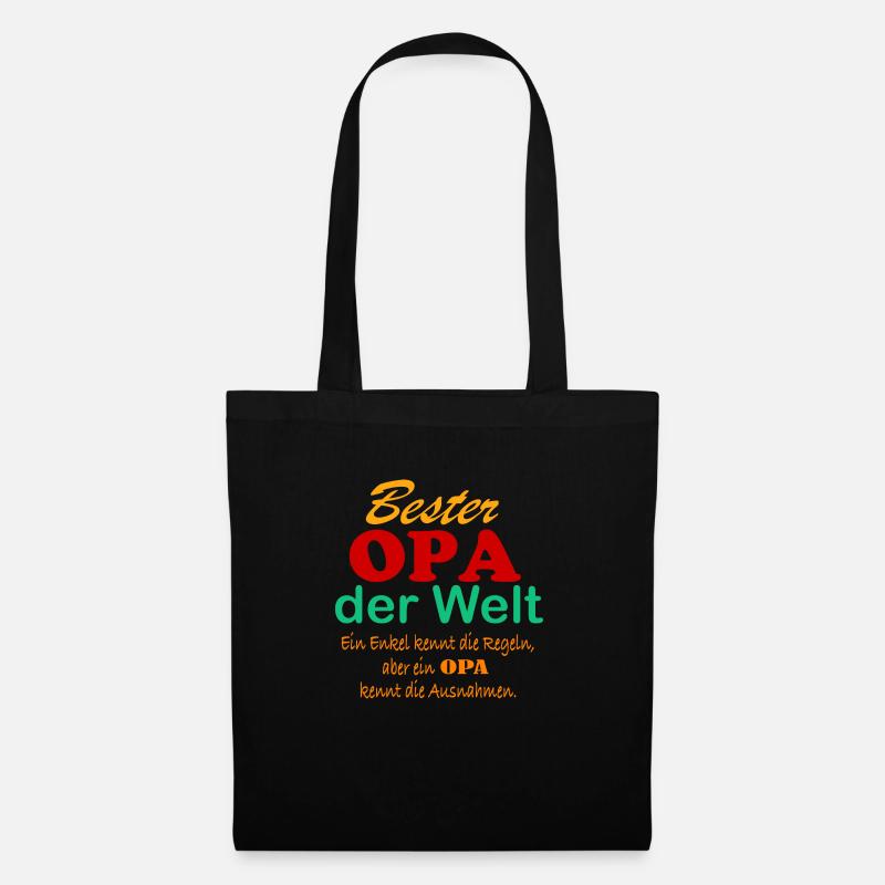 Bester Opa der Welt - Stoffbeutel - Schwarz