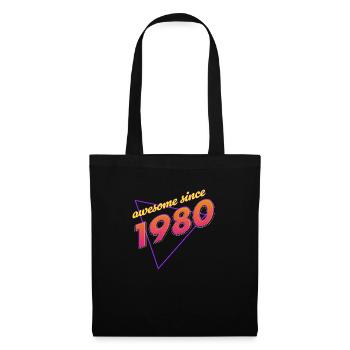 Rétro - Awesome since 1980 - Sac en tissu - noir - Devant