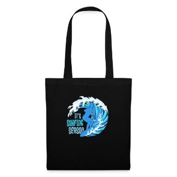 C’est la saison de surf Planche de surf Surfer Été - Sac en tissu - noir - Devant
