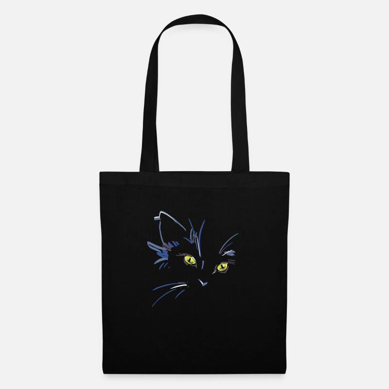 Süße Katze - Stoffbeutel - Schwarz