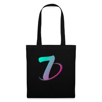Numéro 7 multicolore - Sac en tissu - noir - Devant
