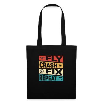 Fly crash fix Répéter le pilote de drone de vol RC - Sac en tissu - noir - Devant