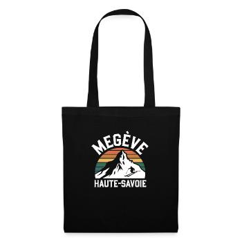 Megève - Haute-Savoie - Sac en tissu - noir - Devant