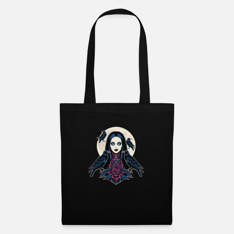 conception d’illustration de fille gothique - Sac en tissu - noir