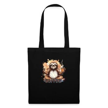 Faultier Sloth Kaffee Coffee - Tote Bag - black - Front