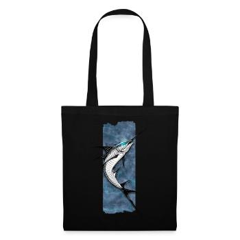 Marlin azur : majesté des profondeurs - Sac en tissu - noir - Devant