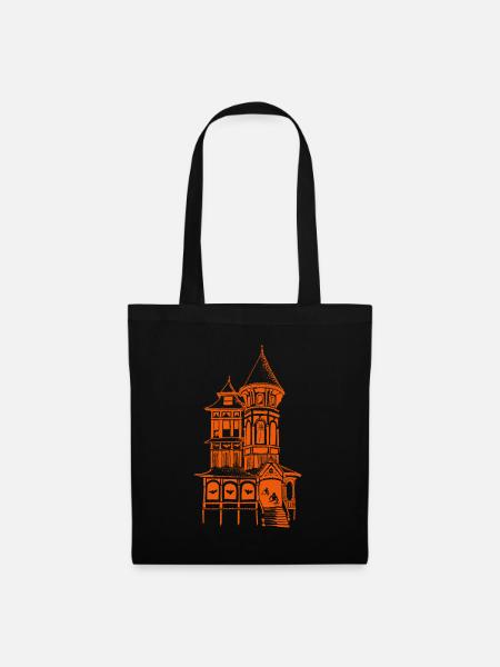 Mansion Spooky Halloween - Tote Bag - black