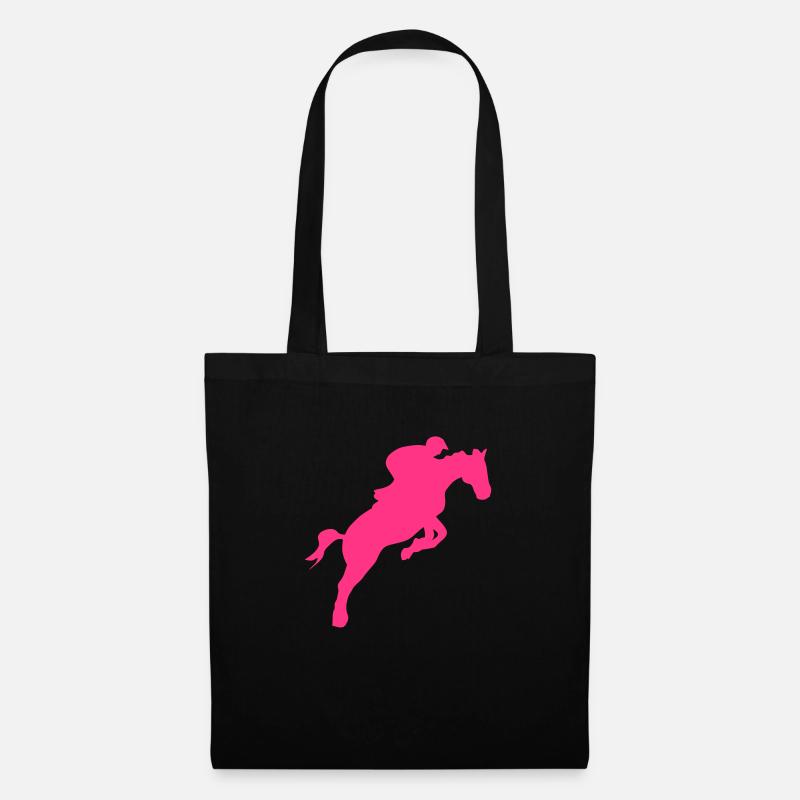 equitation cavalier11 obstacle cheval sa - Sac en tissu - noir