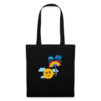 Sun & Rainbow Umbrella - Tote Bag - black - Front