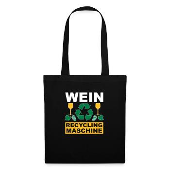 Wein - Stoffbeutel - Schwarz - Vorne