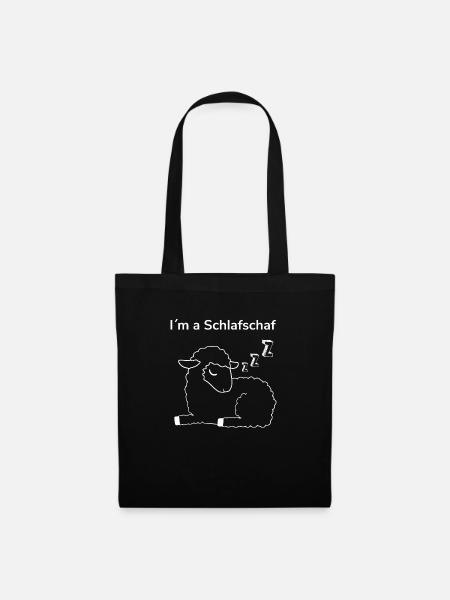 Ich bin ein Schafschaf - Stoffbeutel - Schwarz
