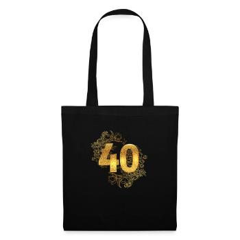 40 birthday happy birthday gold - Tote Bag - black - Front