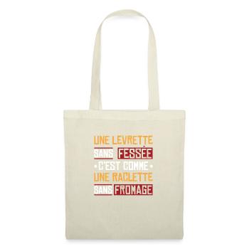 Une Levrette sans fessée Cadeau humour - Sac en tissu - nature - Devant