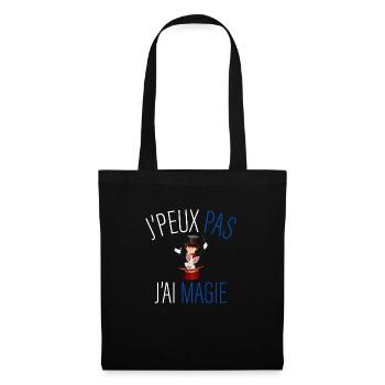 j peux pas j ai magie - cadeau anniversaire magie - Sac en tissu - noir - Devant