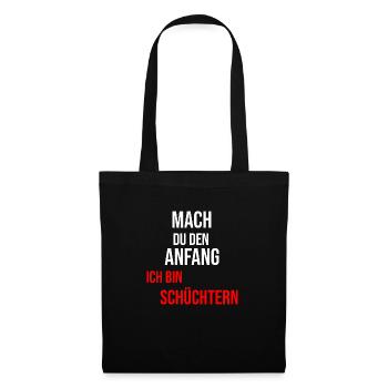 Ich bin schüchtern - Stoffbeutel - Schwarz - Vorne