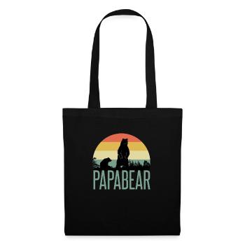 Papa Ours et Bébé Ours pour la fête des Pères - Sac en tissu - noir - Devant