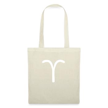Astrologisches Symbol Aries, Widder - Stoffbeutel - Natur - Vorne