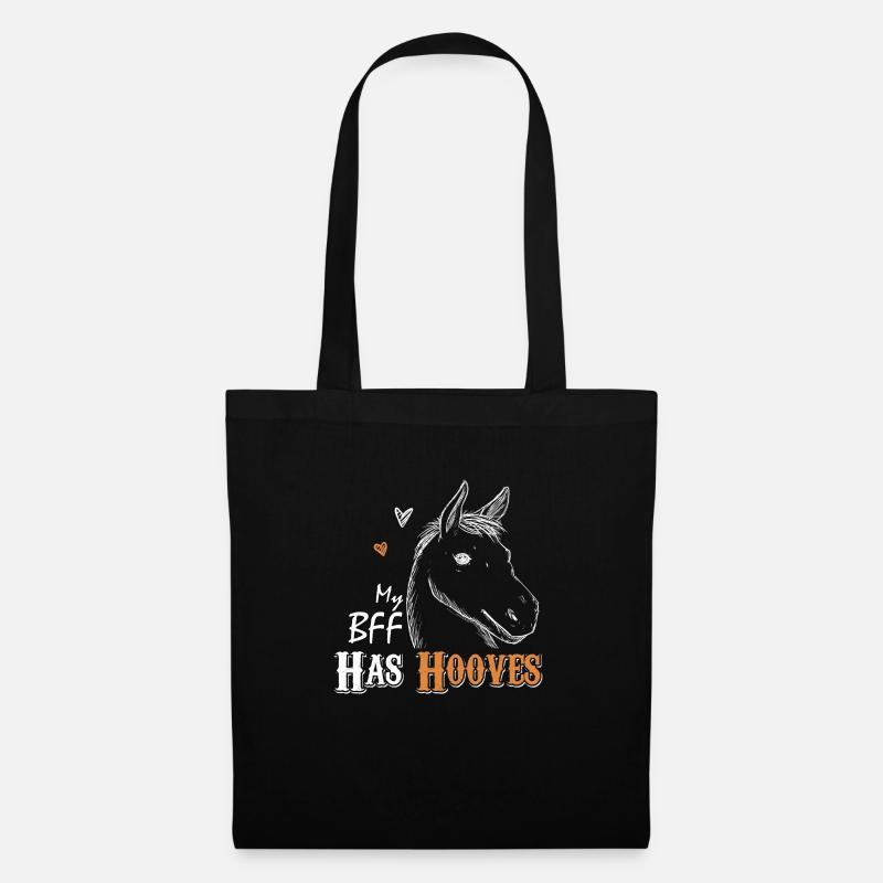 BFF hat Hufen Pferd beste Freundin Geschenk - Stoffbeutel - Schwarz