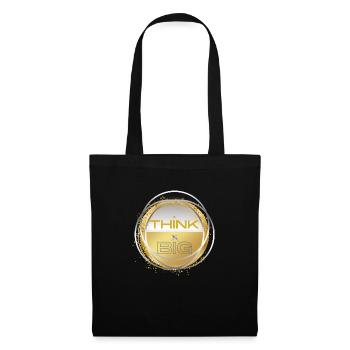 THINK BIG couleur or argent - Sac en tissu - noir - Devant