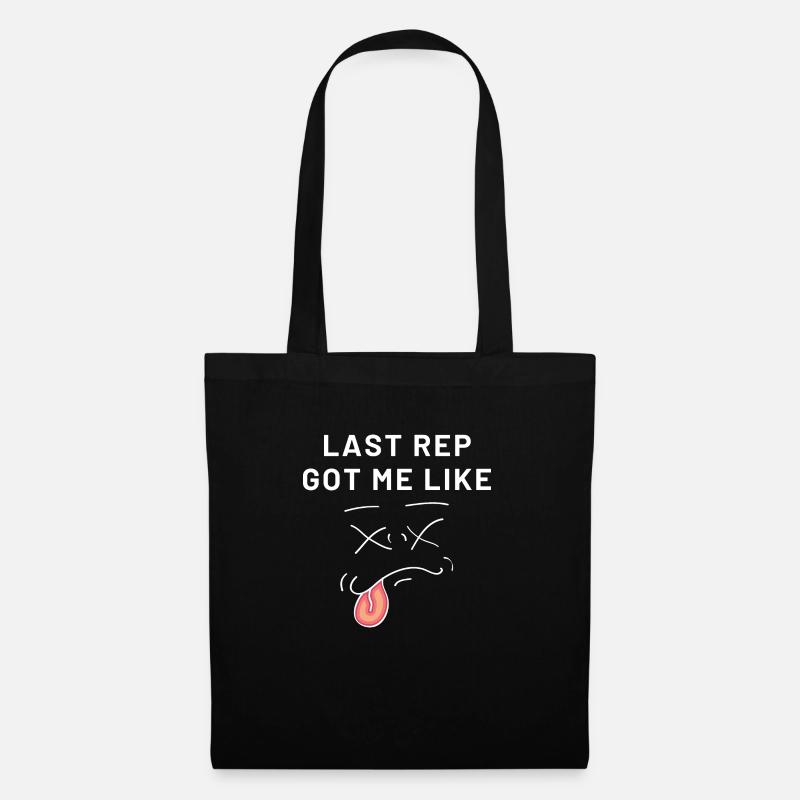 Last Rep Got Me Like - Stoffbeutel - Schwarz
