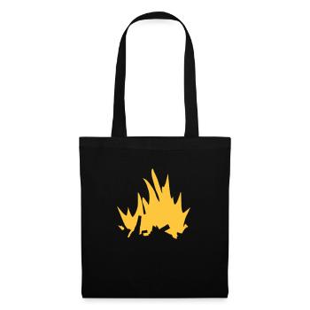 Campfire Camping Nature Forest Fire Vector 5 - Tote Bag - black - Front