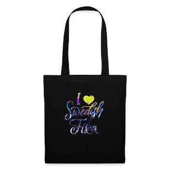 Suède Suède Viking Norden Scandinavie fika - Sac en tissu - noir - Devant