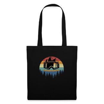 Snowboard with Vintage Sunset - Tote Bag - black - Front