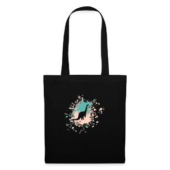 Éclaboussure de couleur de brontosaure - Sac en tissu - noir - Devant