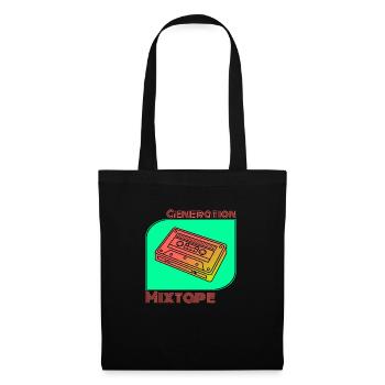Generation Mixtape Kassette Kidcore Geschenk Idee - Stoffbeutel - Schwarz - Vorne