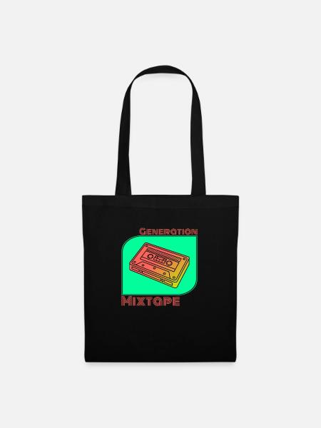 Generation Mixtape Kassette Kidcore Geschenk Idee - Stoffbeutel - Schwarz