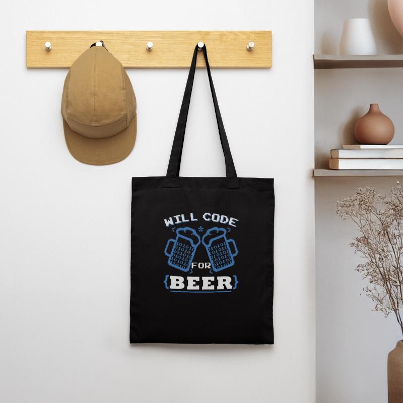 Will Code For Beer | Programmer Coding Tote Bag