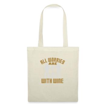 ALL WORRIES ARE LESS WITH WINE - Tote Bag - nature - Front