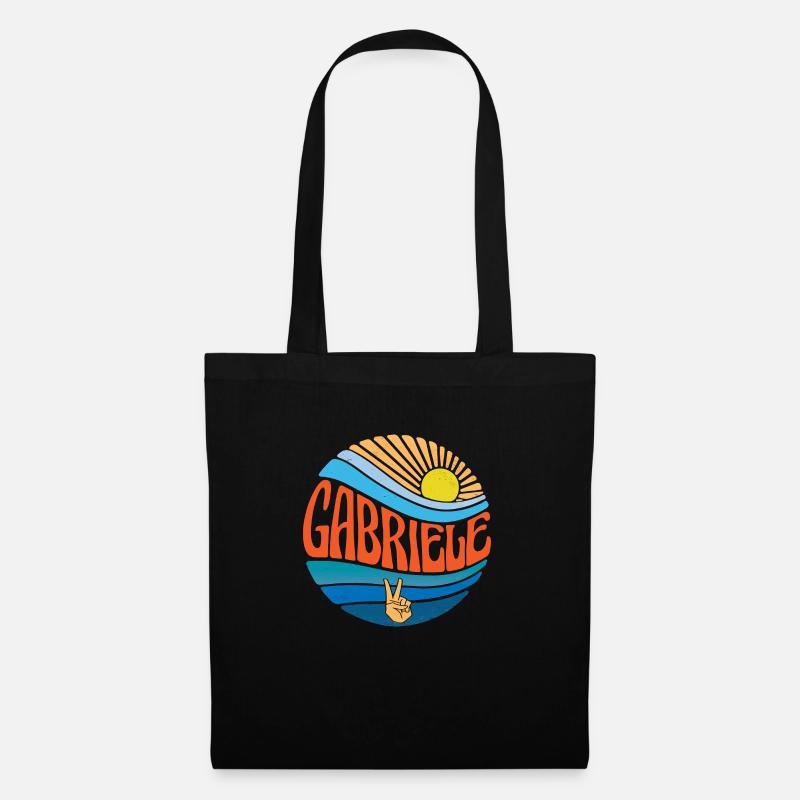 Gabriele Camicia Vintage Sunset Gabriele Groovy Cravatta - Borsa di stoffa - nero