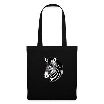 Fun Zebra Cartoon Funny Nature Animal Safari 3 - Tote Bag - black - Front