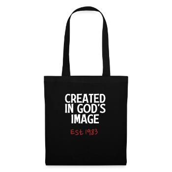 Créé à l’image de Dieu Est 1983 - Sac en tissu - noir - Devant