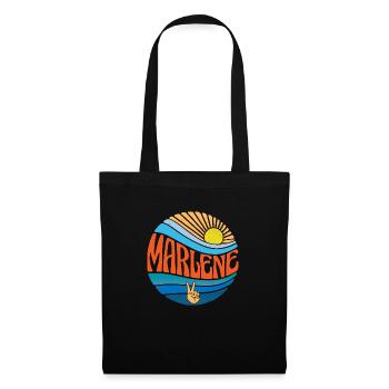Marlene Hemd Vintage Sunset Marlene Groovy Krawatte - Stoffbeutel - Schwarz - Vorne