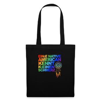 Satire über Gendern und kulturelle Aneignung LGBTQ - Stoffbeutel - Schwarz - Vorne