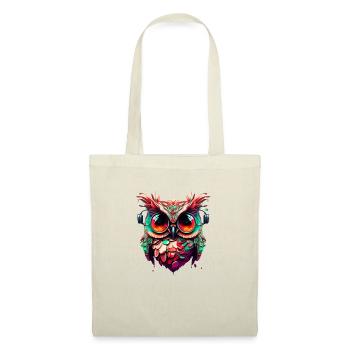Hibou aux yeux extrêmement grands comme illustration - Sac en tissu - nature - Devant