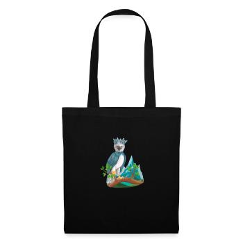 Oiseau harpie sur branche - Sac en tissu - noir - Devant