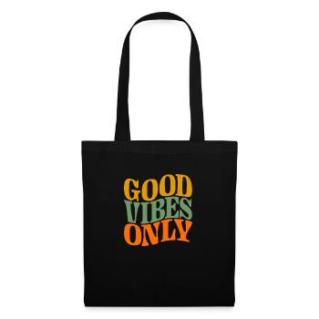 De bonnes vibrations uniquement - Sac en tissu - noir - Devant
